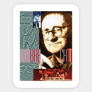 Bertold Brecht Collage Portrait Sticker